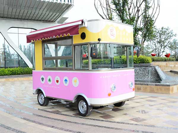 Pink Street Fast Food Vending Cart